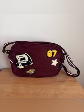 polo ralph lauren kids’ maroon shoulder bag